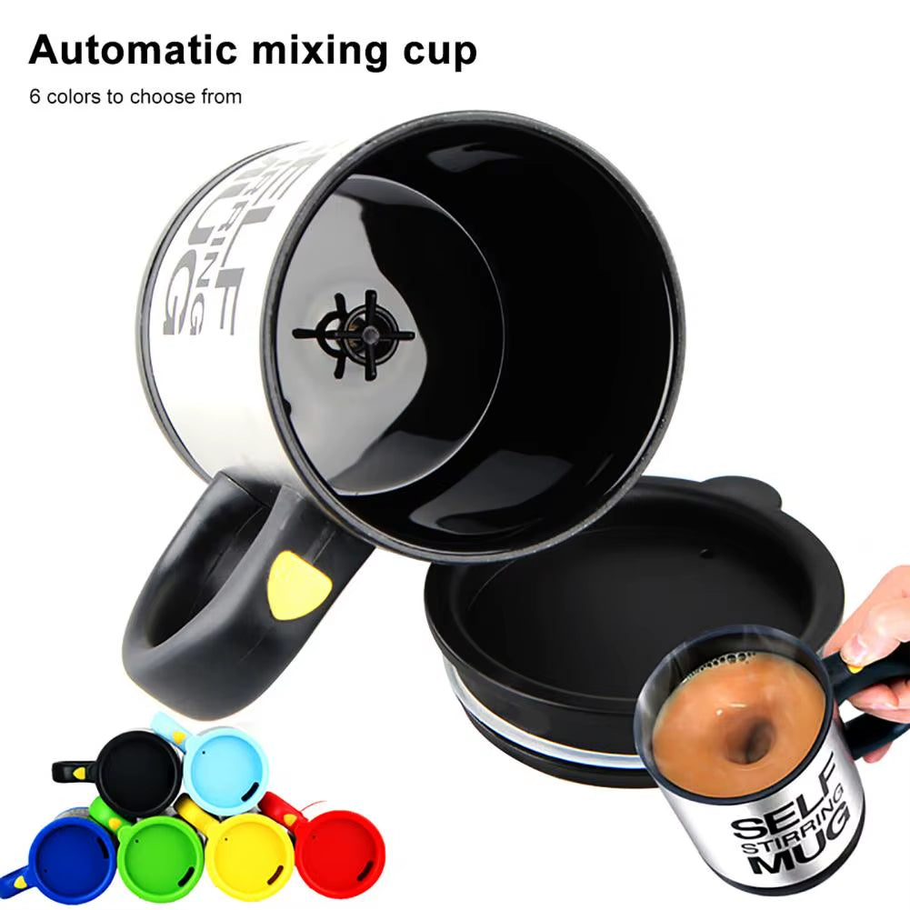 Mug 400Ml Electric Mixing Cup Lazy Automatic Self Stirring Coffee Milk Drink Mug Blender Stainless Steel with Lid Gift Box