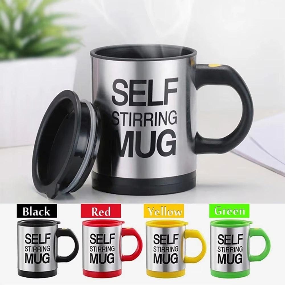 Mug 400Ml Electric Mixing Cup Lazy Automatic Self Stirring Coffee Milk Drink Mug Blender Stainless Steel with Lid Gift Box